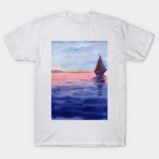 Sailboat in the sea T-Shirt